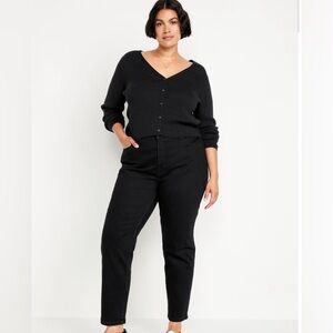 NWT Old Navy High-Waisted OG Straight Ankle Plus Size 24 Black Jeans